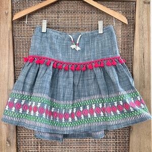 📫 BUY 2 for $20📫 Cat&Jack Blue Embroidered Girl skirt size XL 14/16